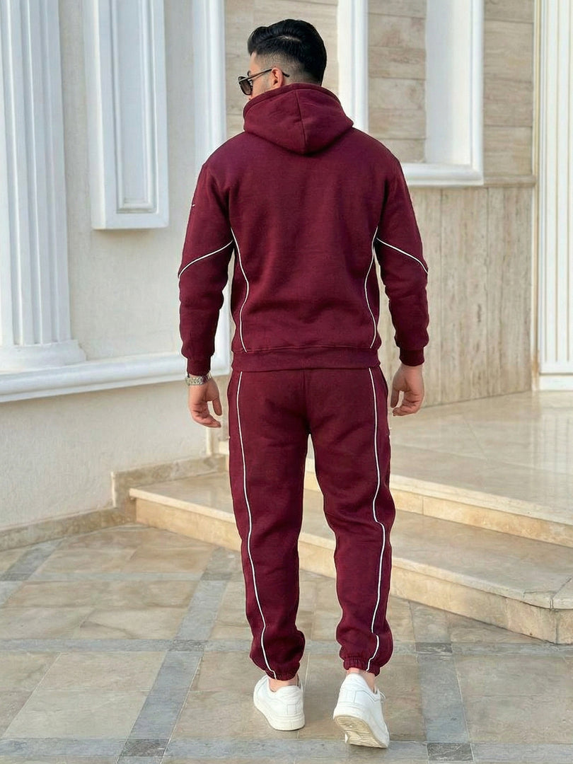 Ensemble Nike Sweat à Capuche & Jogging Rouge Bordeaux