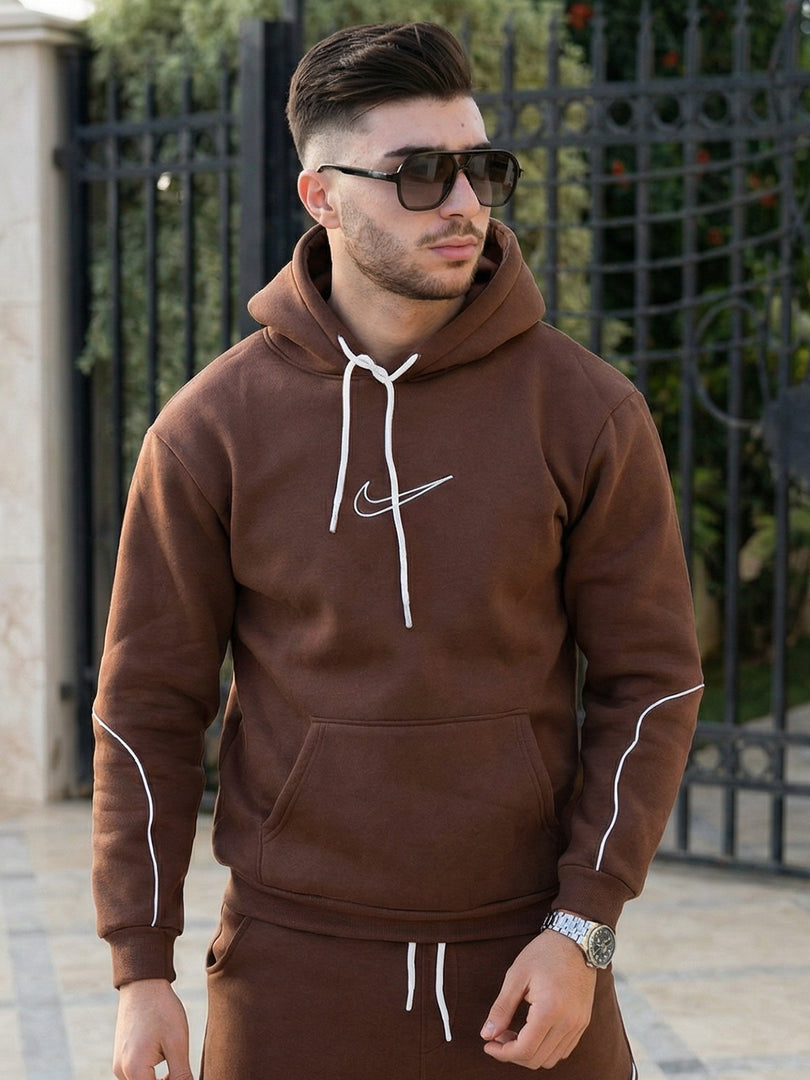 Ensemble Nike Sweat à Capuche & Jogging Marron