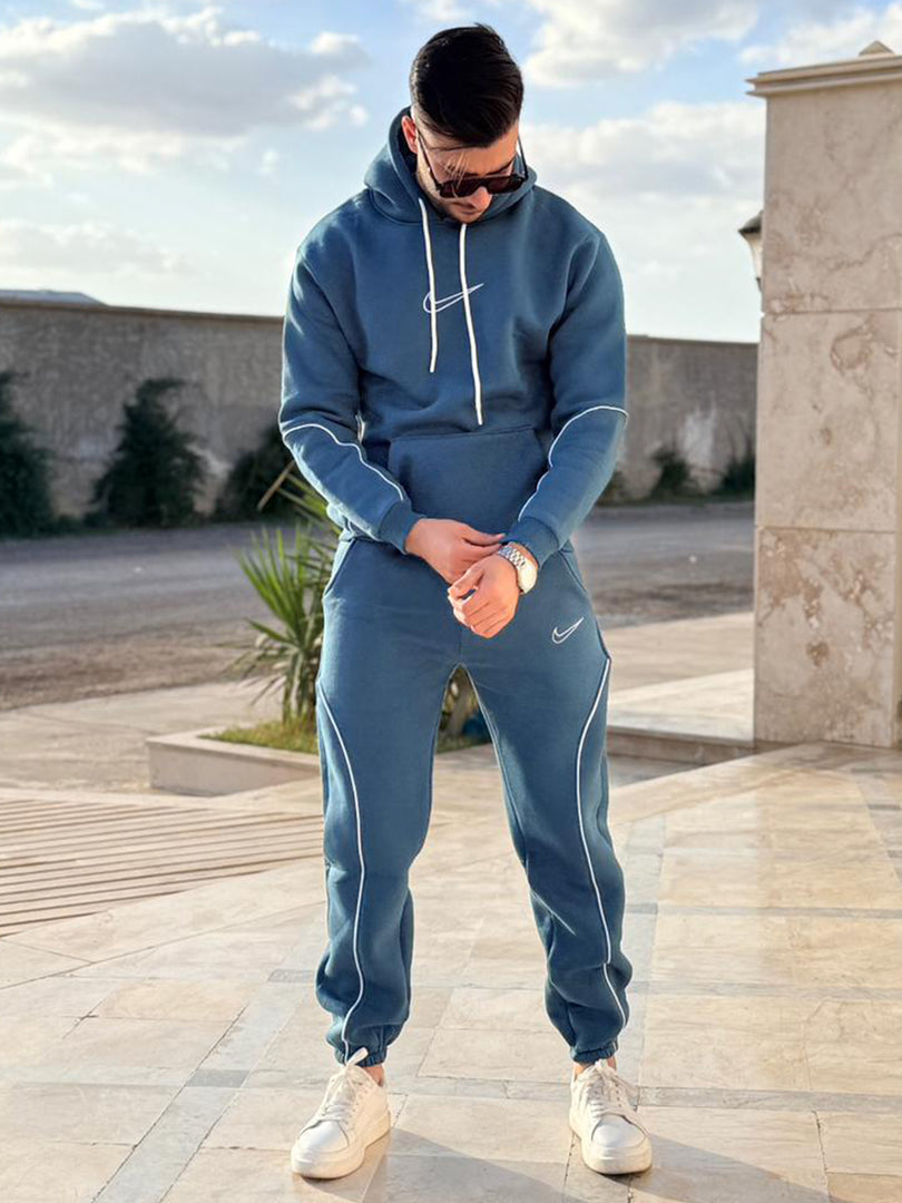 Ensemble Nike Sweat à Capuche & Jogging Bleu