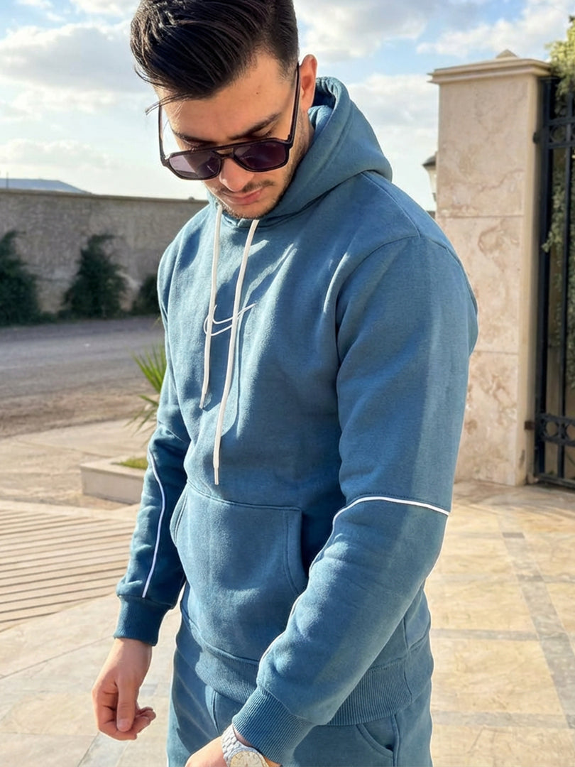 Ensemble Nike Sweat à Capuche & Jogging Bleu