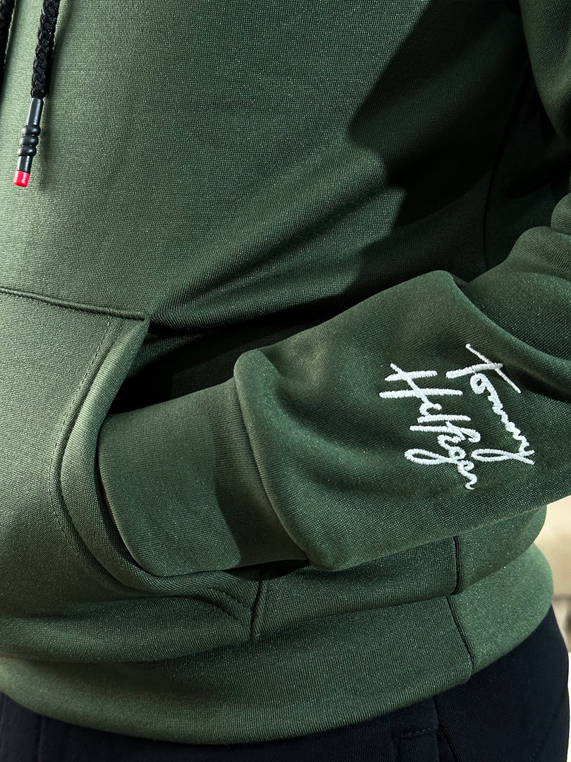 Sweat à Capuche Tommy Hilfiger Vert