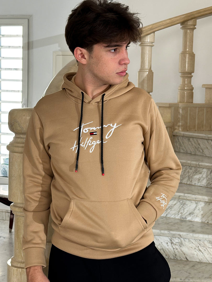 Sweat à Capuche Tommy Hilfiger Beige