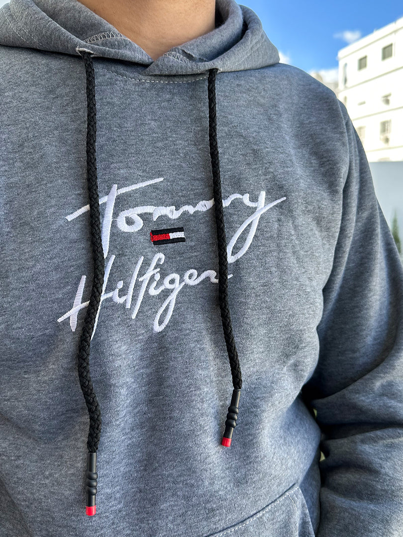 Sweat à Capuche Tommy Hilfiger Gris