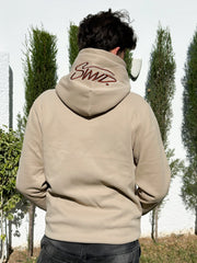 Sweat à capuche brodé STWD Beige