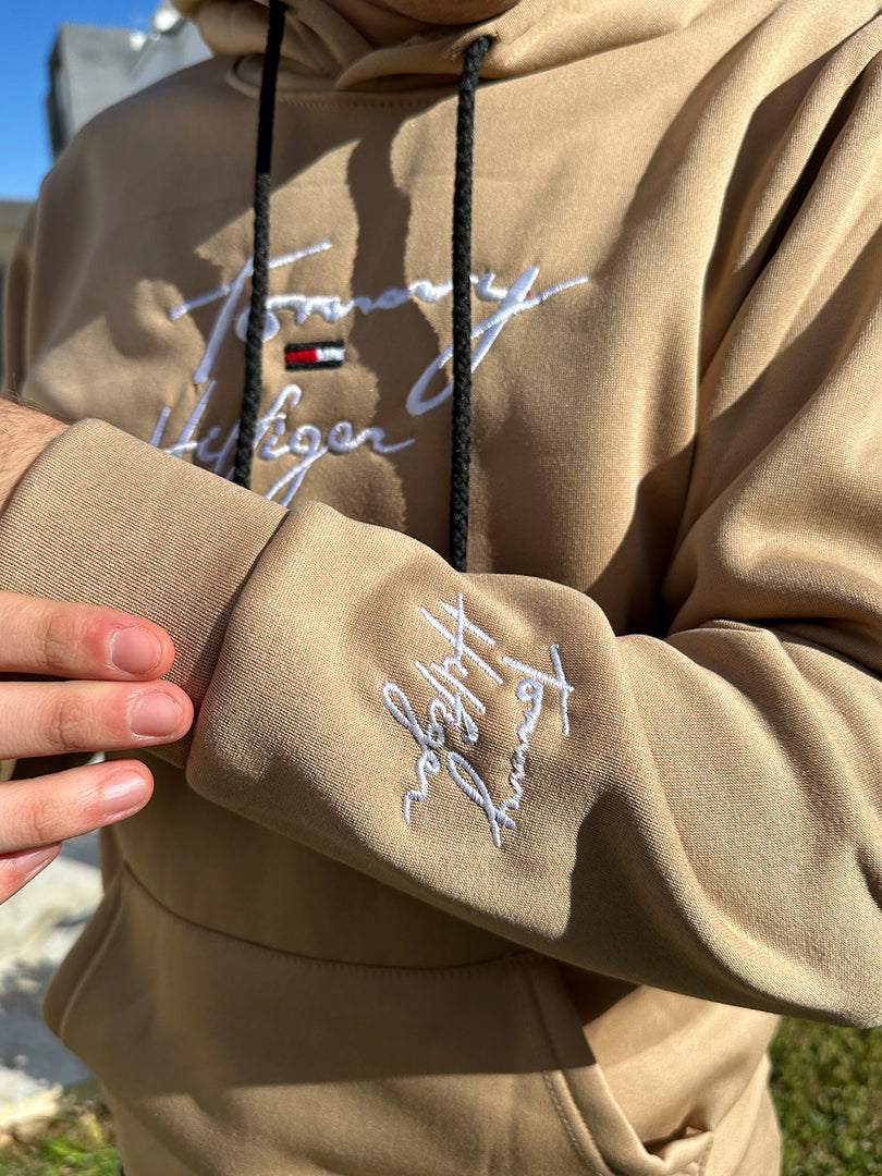 Sweat à Capuche Tommy Hilfiger Beige