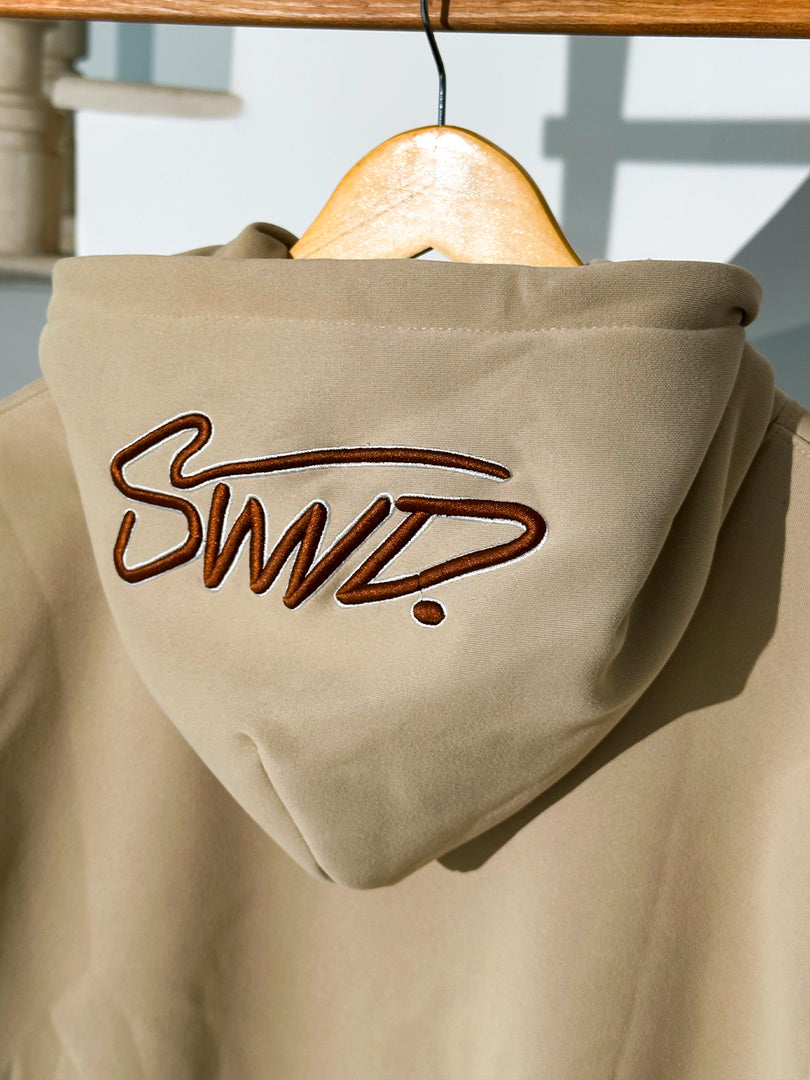 Sweat à capuche brodé STWD Beige