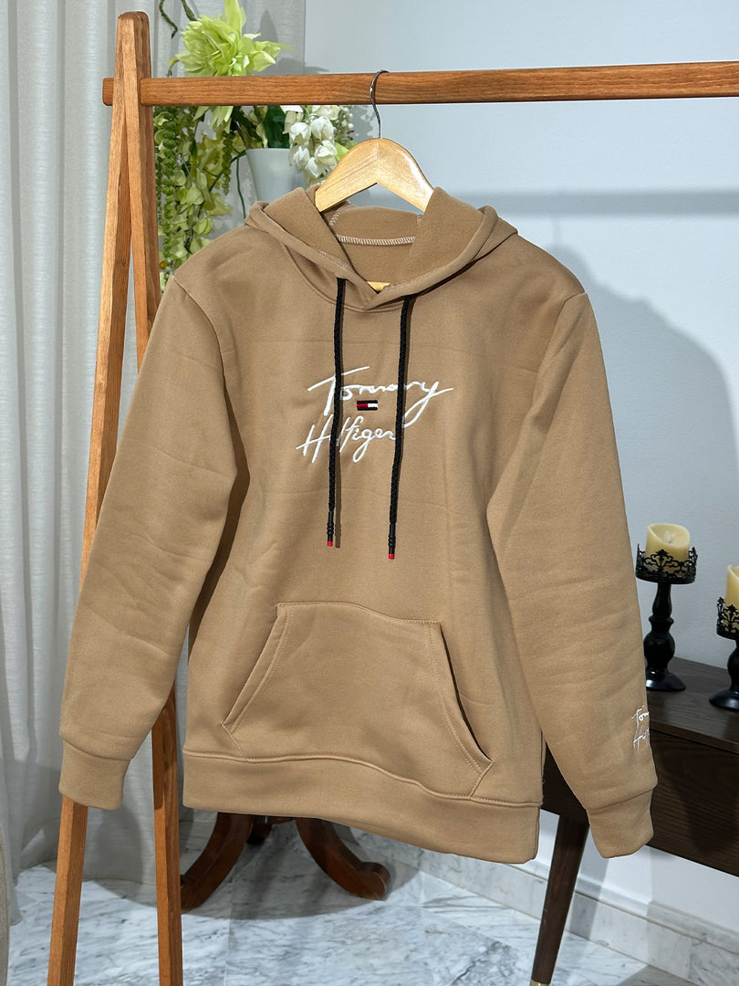 Sweat à Capuche Tommy Hilfiger Beige