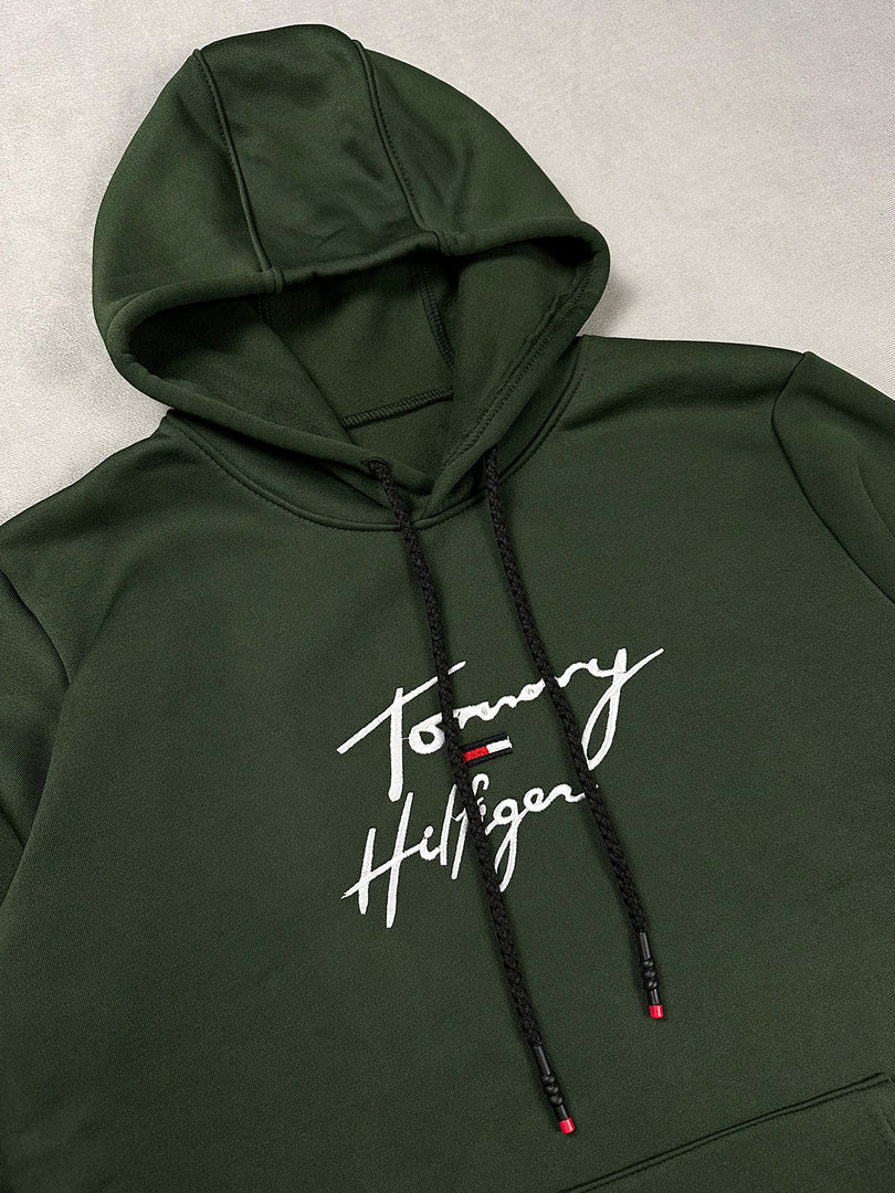 Sweat à Capuche Tommy Hilfiger Vert