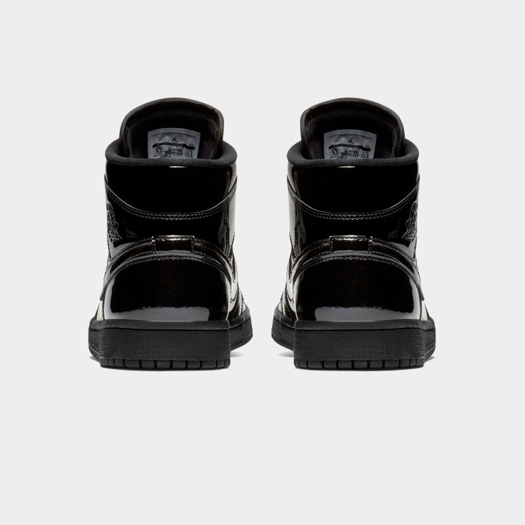 Nike Air Jordan 1 Mid Patent Triple Black