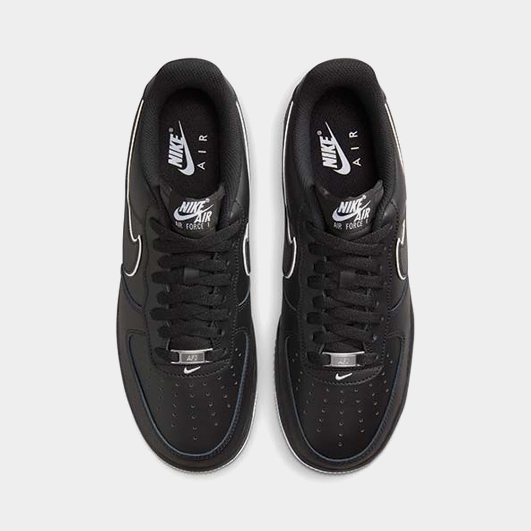 Nike Air Force 1 '07 Black White Outlined Swoosh